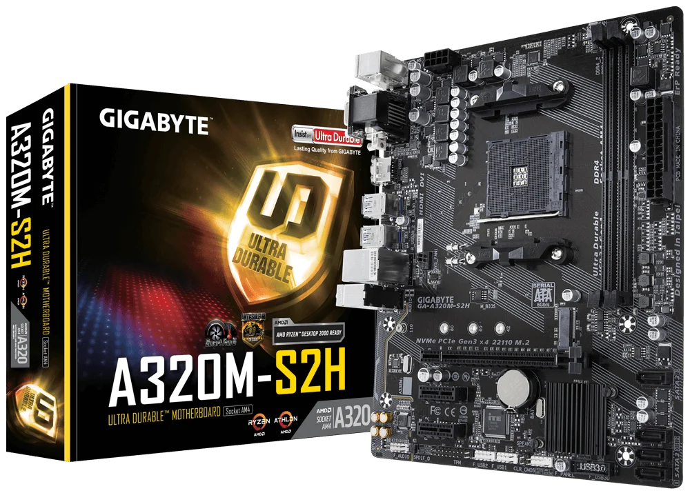GIGABYTE GA-A320M-S2H (rev. 1.x) rev. 3.x rev. 2.0 - Image 1