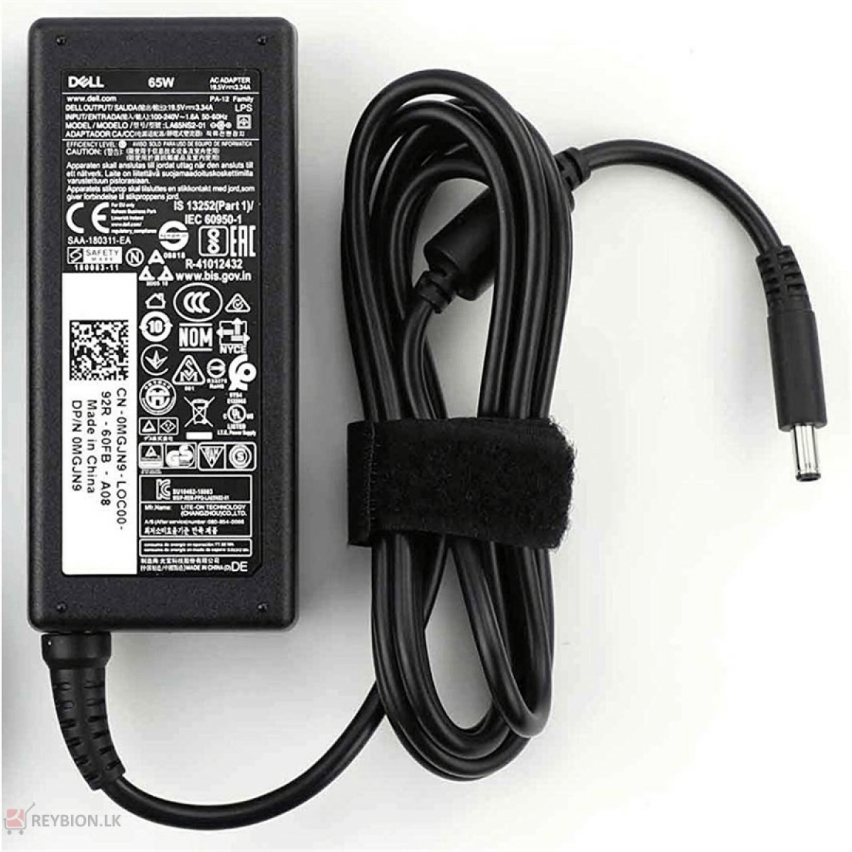 LAPTOP POWER ADAPTER DELL 19.5V - 3.34A BLACK PIN - Image 1