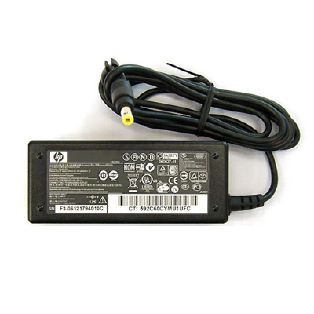 LAPTOP POWER ADAPTER HP 18.5V - 3.5A YELLOW PIN - Image 1