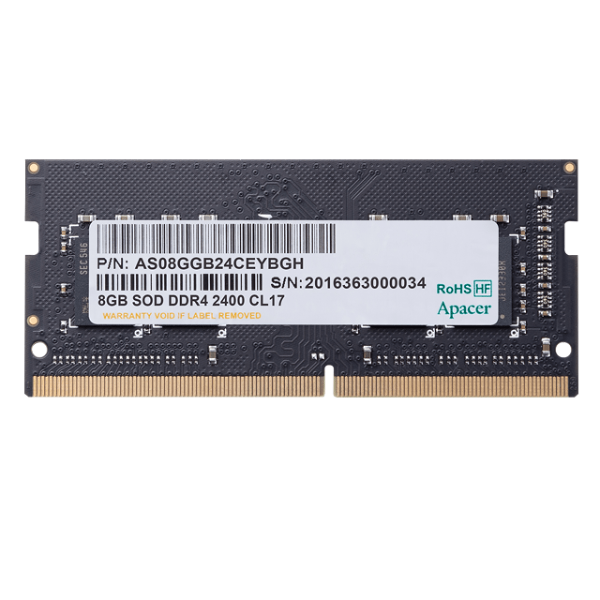 APACER LAPTOP RAM 8GB DDR4 SODIMM 2666MHz - Image 1