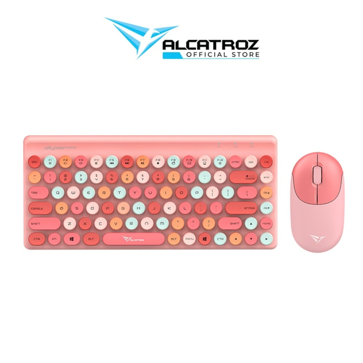 ALCATROZ A3000 JELLYBEAN BLUETOOTH KEYBOARD COMBO PINK - Image 1