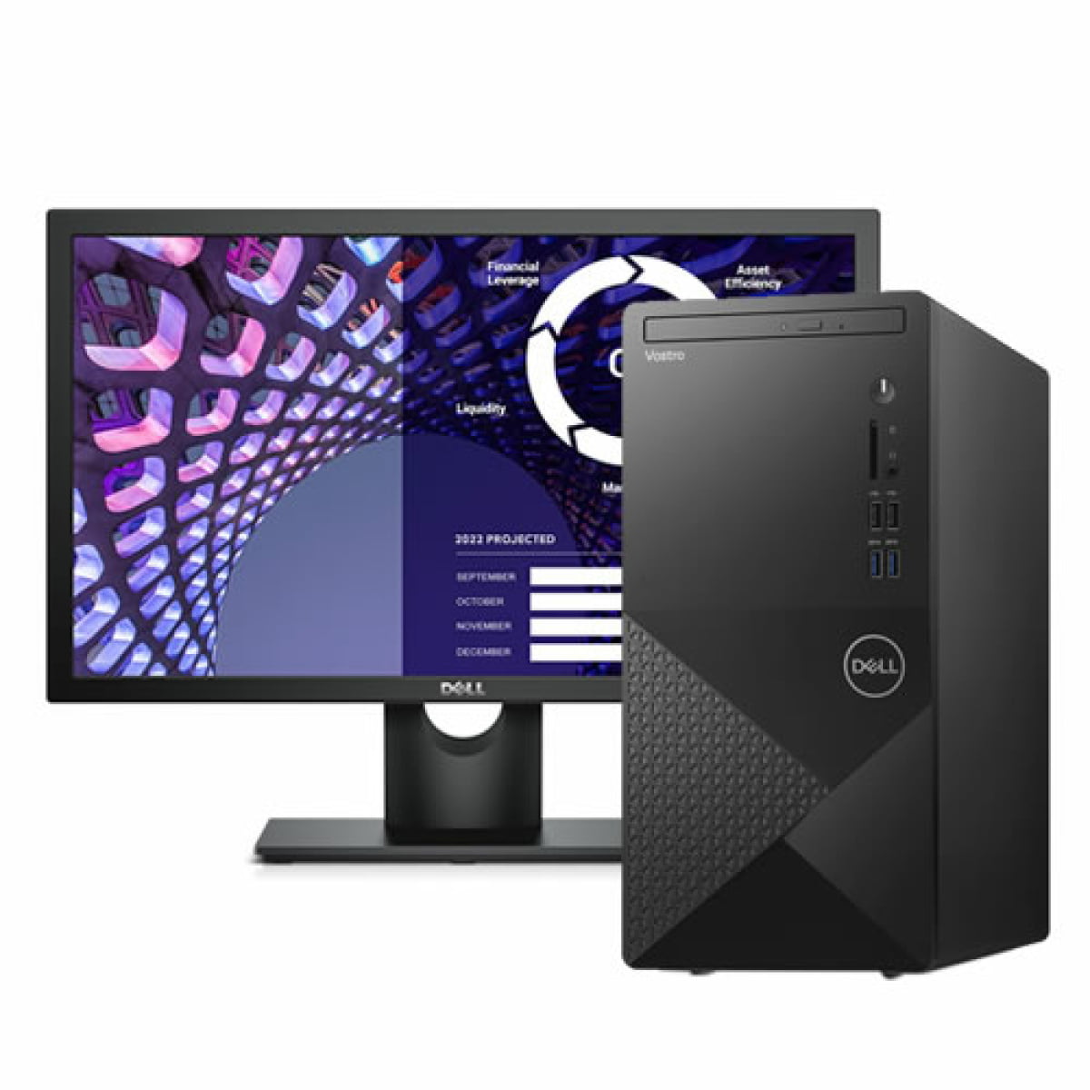 DELL i5 VOSTRO 3888 DESKTOP 10GN|1TB|8GB|DOS (3y) WITH MONITOR - Image 1