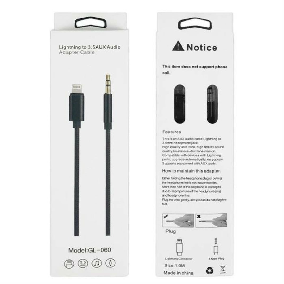 GL-060 LIGHTNING TO 3.5 AUX CABLE - Image 1