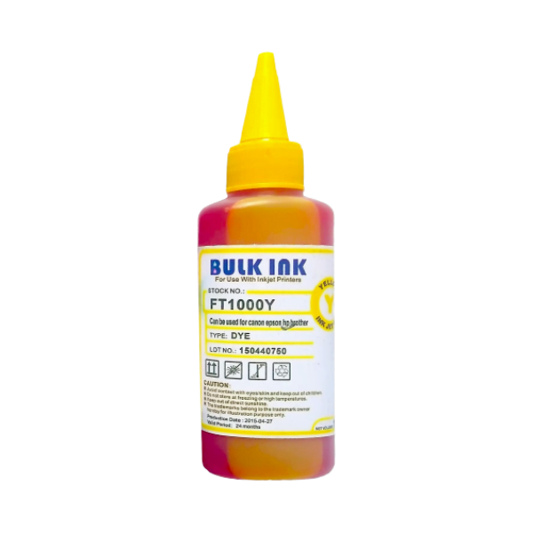 100ml YELLOW INK BOTTLE