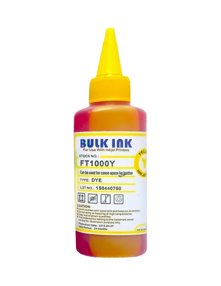100ml YELLOW INK BOTTLE - Image 1