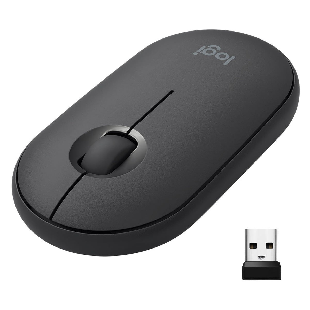 LOGITECH PEBBLE M350 GRAPHITE BLUTOOTH WIRELESS MOUSE - Image 1