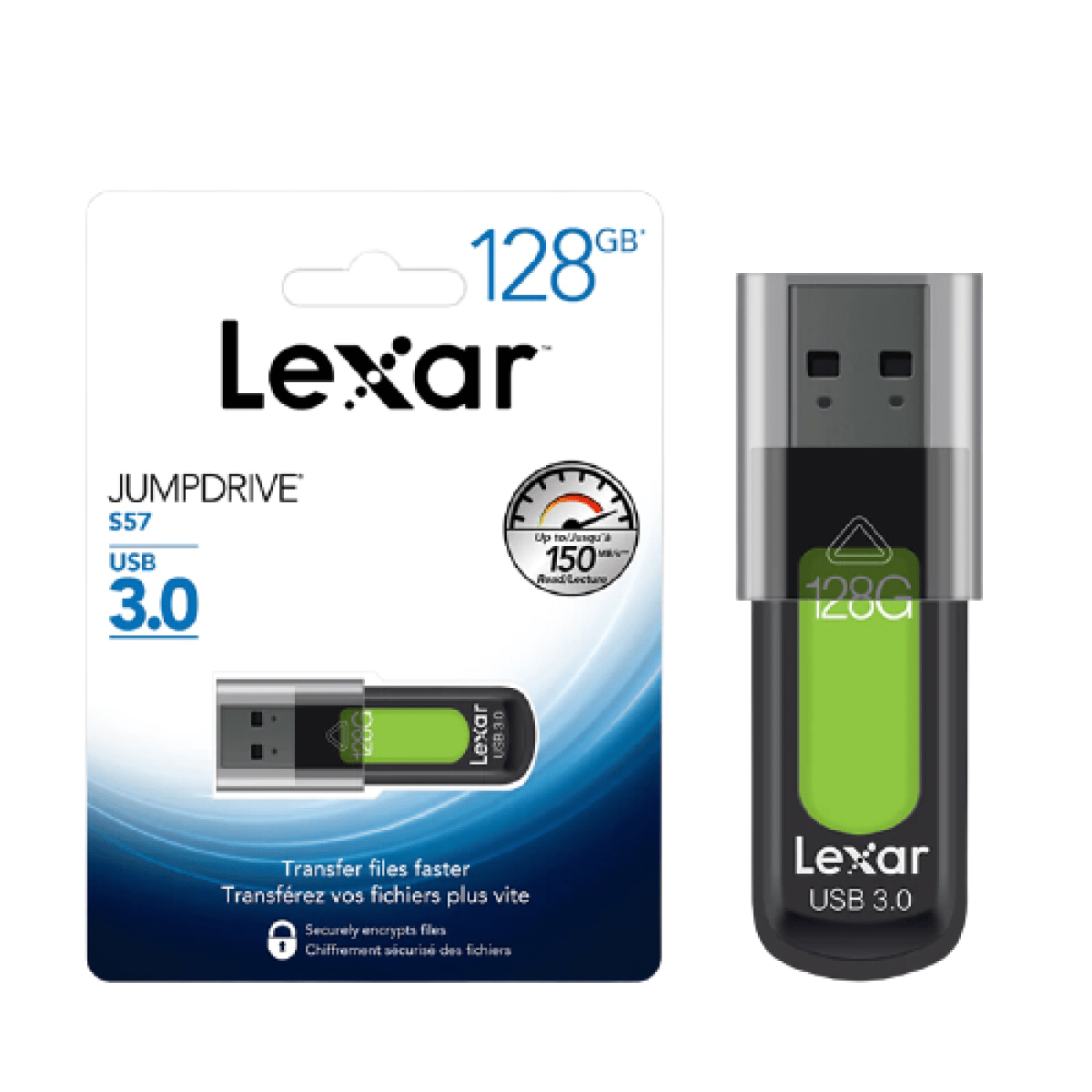 LEXAR JUMPDRIVE S57 128GB PEN DRIVE - Image 1