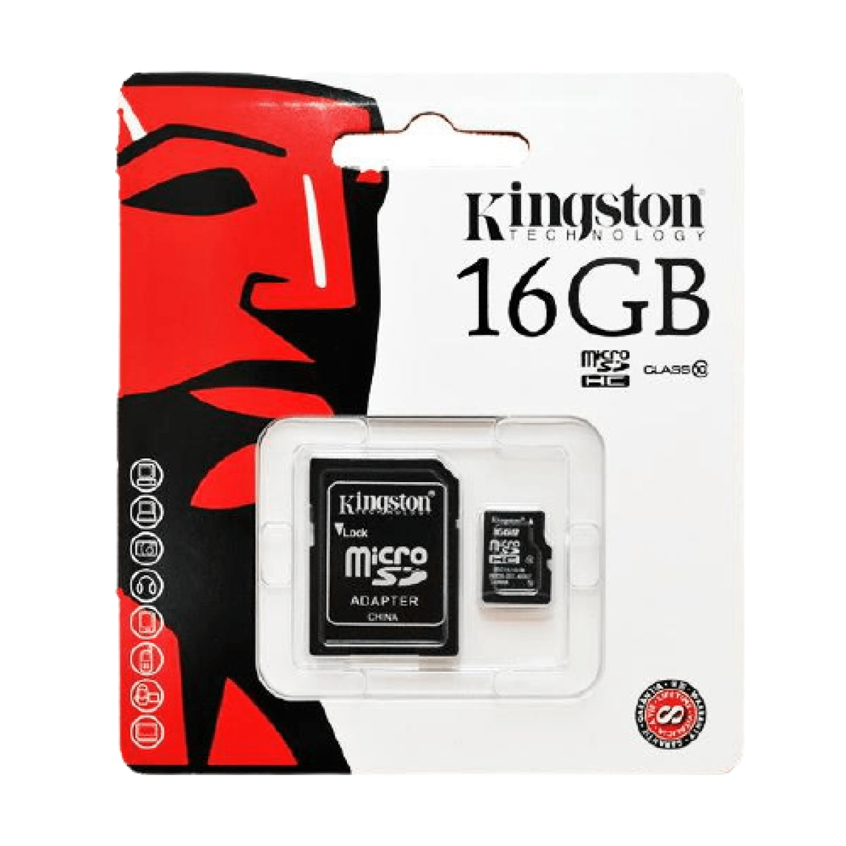 MEMORY CARD MICRO SD CLASS 10 16 GB - KINGSTON - Image 1