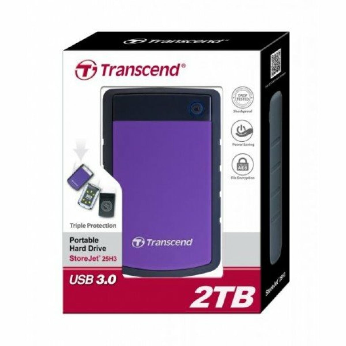 TRANSCEND 3KW 2TB EXTERNAL HARD DISK - Image 1