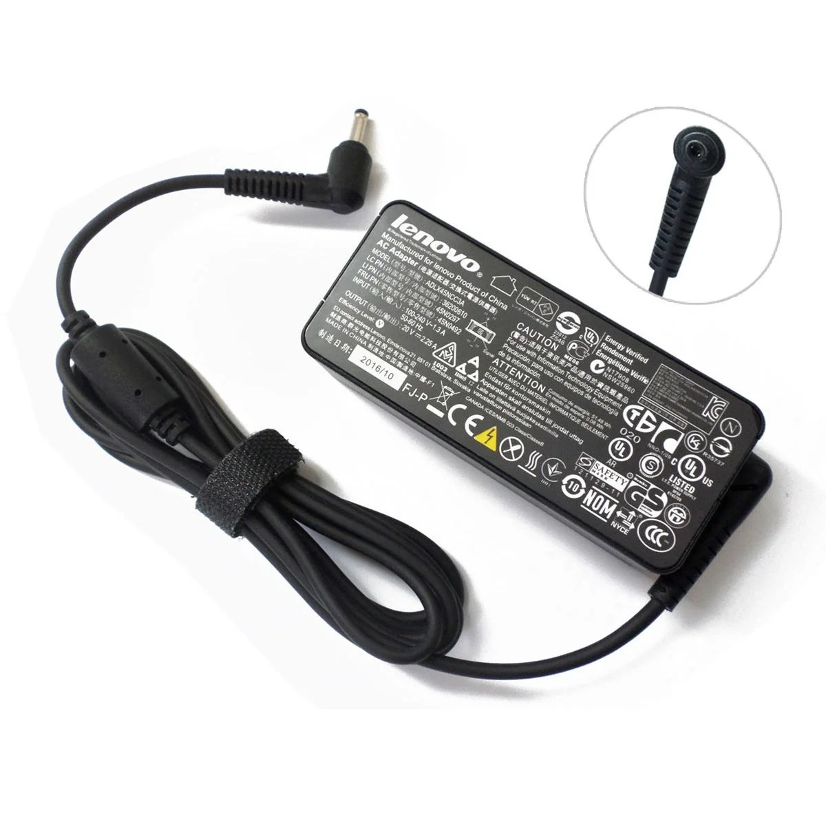 LAPTOP POWER ADAPTER LENOVO 20V 2.25A SMALL PIN - Image 1