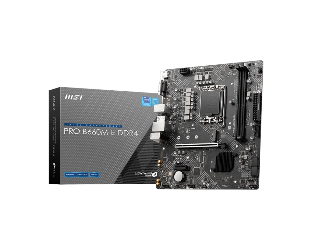 55 MSI PRO B660M E DDR4 MOTHERBOARD - Image 1