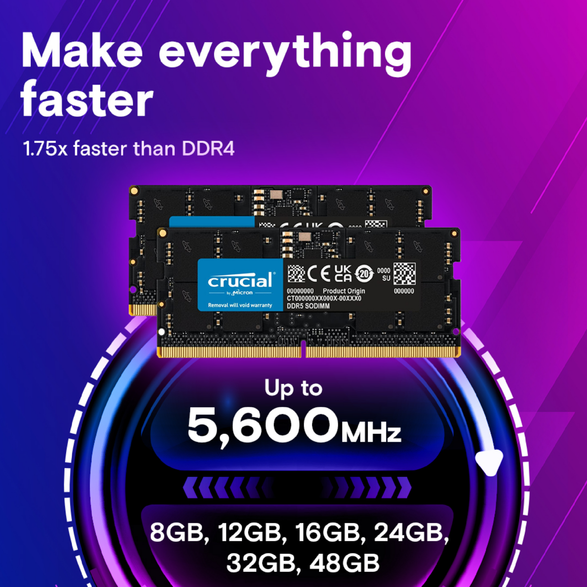 CRUCIAL DDR5 16GB 4800MHZ LAPTOP RAM - Image 2