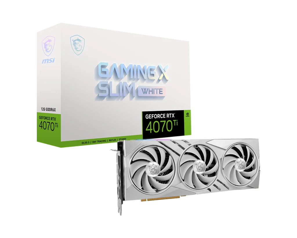 MSI RTX 4070 Ti GAMING X SLIM WHITE 12G GRAPHICS CARD - Image 1