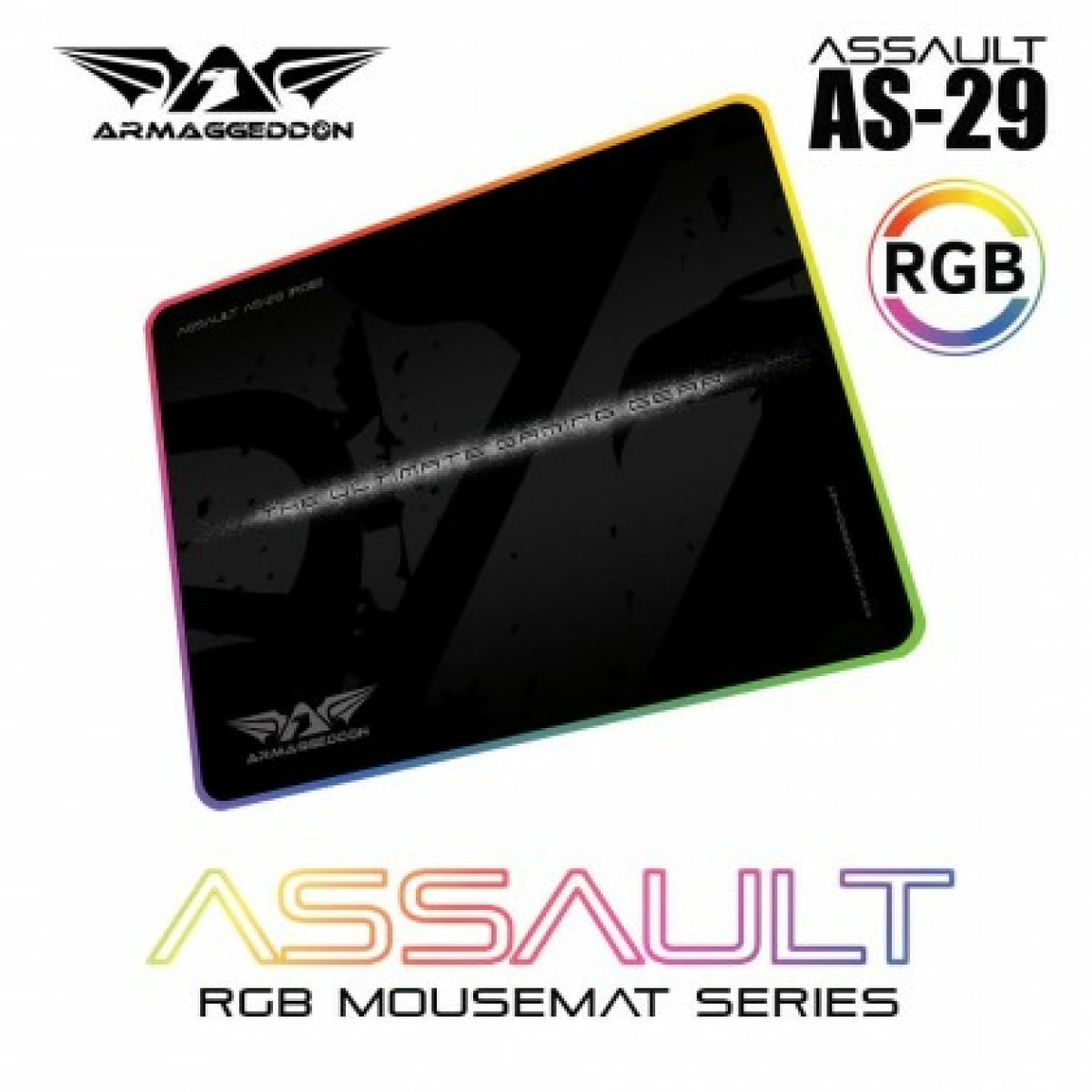 ARMAGGEDDON AS-29R ASSAULT RGB 3 GAMING MOUSE PAD - Image 1