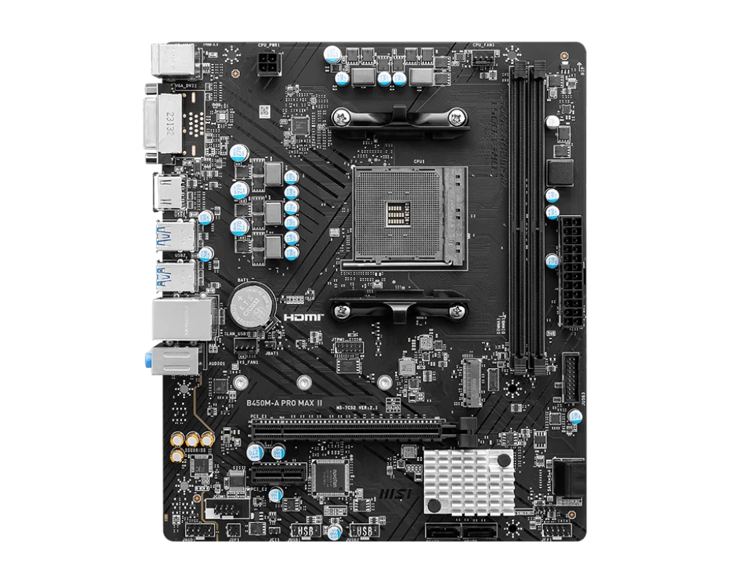 MSI B450M A PRO MAX II MOTHERBOARD - Image 2