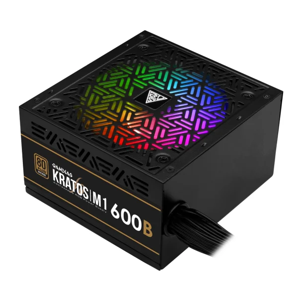 GAMDIAS KRATOS M1 600W ARGB 80 PLUS BRONZE POWER SUPPLY