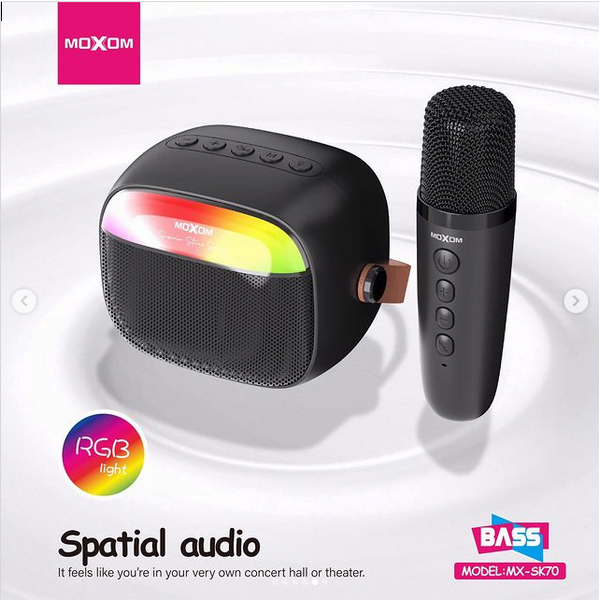 MOXOM MX-SK70 RGB WIRELESS 5 KARAOKE+SPEAKER