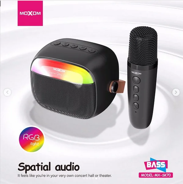 MOXOM MX-SK70 RGB WIRELESS 5 KARAOKE+SPEAKER - Image 1