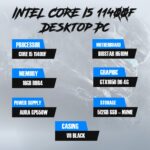 INTEL CORE I5 11400f 16GB RAM 512GB SSD - NVME v8 BLACK CASING DESKTOP PC - Image 3
