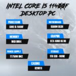 INTEL CORE I5 11400f 16GB RAM 1TB SSD - NVME  H200TG CASING DESKTOP PC - Image 4