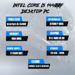 Intel Core  I5 14400F DESKTOP COMPUTER DDR4 16GB RAM  1TB SSD - NVME GAMDIAS TALOS E3 MESH RGB - Image 4