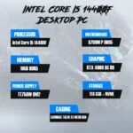 Intel Core  I5 14400F DESKTOP COMPUTER DDR4 16GB RAM  1TB SSD - NVME GAMDIAS TALOS E3 MESH RGB - Image 4