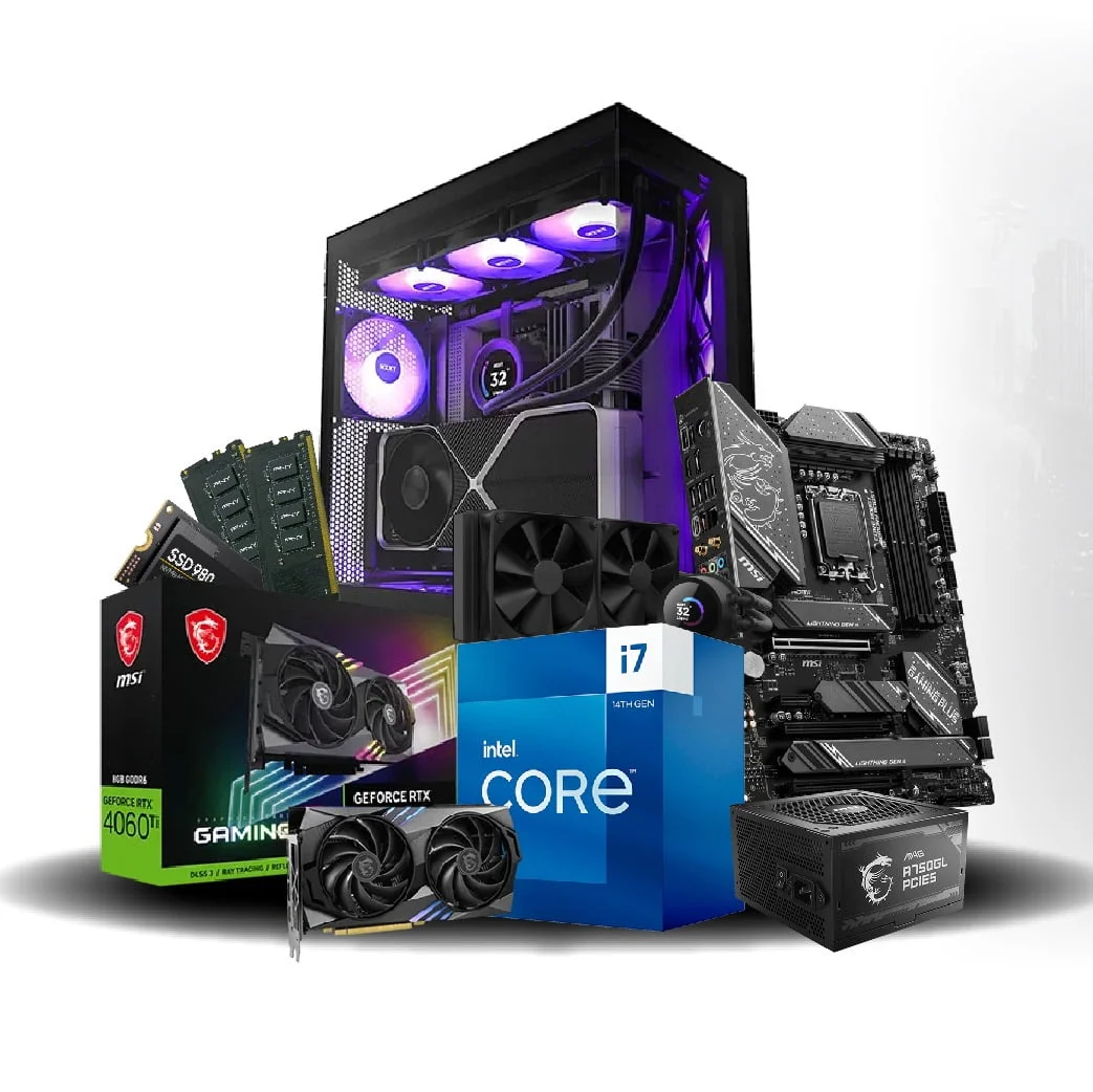 Intel Core I7 14700F DESKTOP COMPUTER DDR4 64GB RAM 1TB SSD – NVME NZXT H6 FLOW RGB ATX MID - Image 4