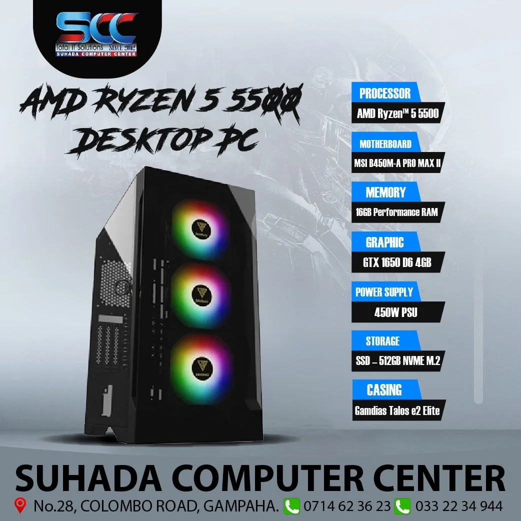 AMD Ryzen™ 5 5500  (RAM) - 16GB SSD - 512GB NVME M.2 PC - Image 3