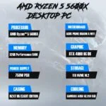 AMD Ryzen™ 5 5600X (RAM) – 32GB SSD - 1TB NVME M.2 NZXT H5 ELIGHT EDITION - Image 2