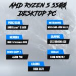 AMD Ryzen™ 5 5500 16GB RAM 512GB NVME M.2  -NVME CASING RUIX CG71 DESKTOP PC - Image 2