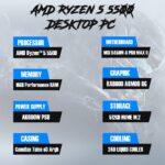 AMD Ryzen™ 5 5500 (RAM) – 16GB SSD – 512GB NVME M.2 Gamdias Talos e3 Argb - Image 2