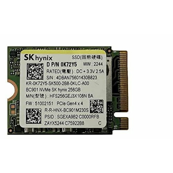 SK HYNIX 256GB M.2 2230 NVMe GEN 4x4