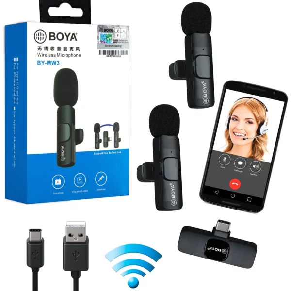 BOYA BY-MW3 MAX MIC 3IN1 WIRELESS MICROPHONE