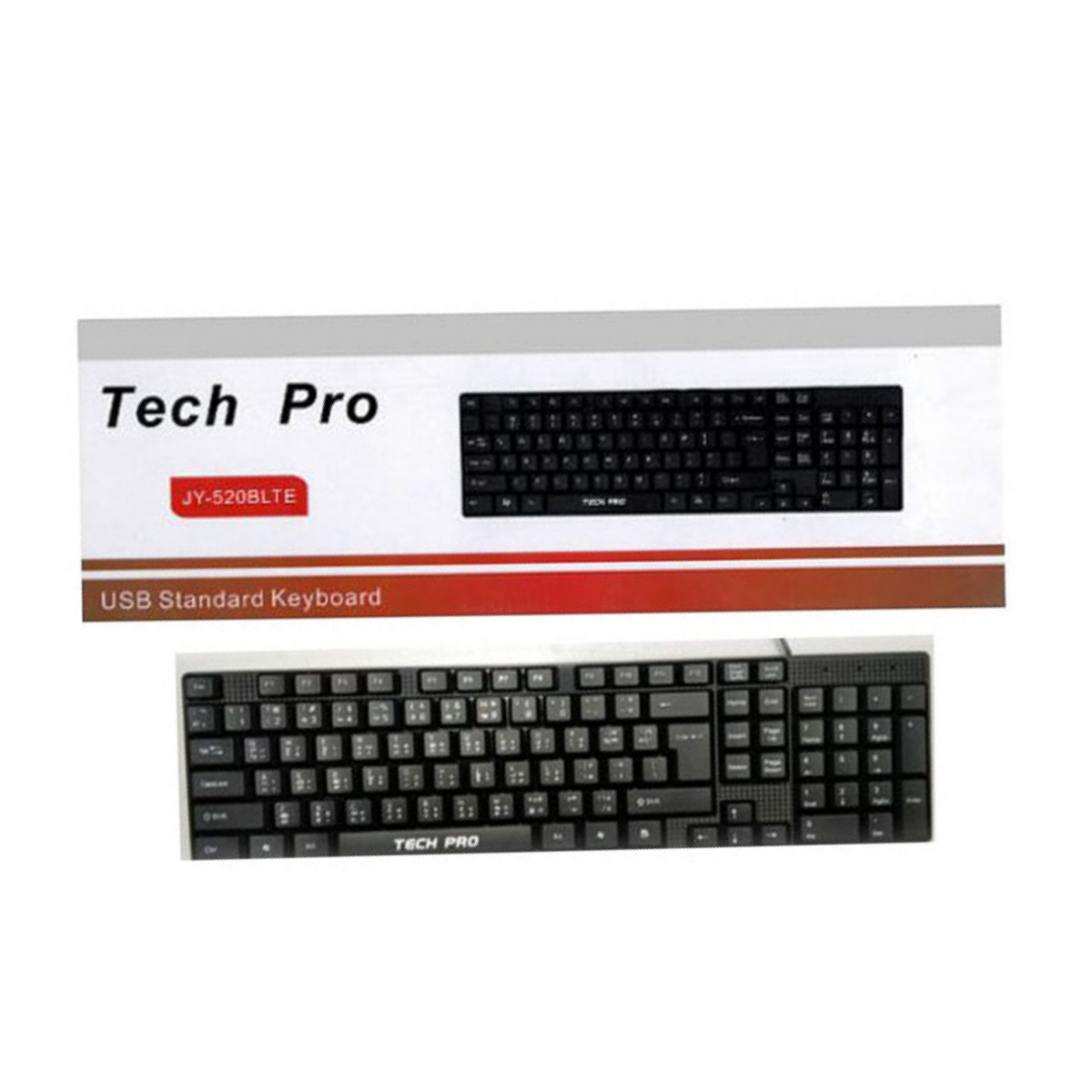 TECHPRO K520B USB 3 LANGUAGE KEYBOARD - Image 2