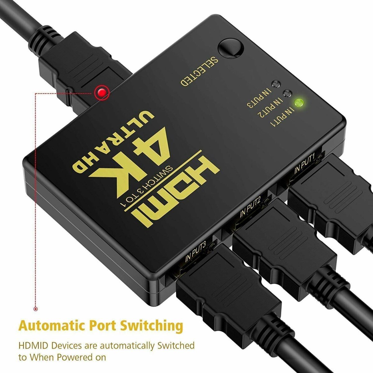 HDMI SWITCH 3 TO 1 4K 3 PORT REMOTE CONTROL - Image 2