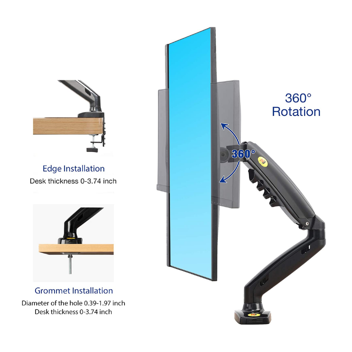 NB F80 DESKTOP MONITOR ARM - Image 4