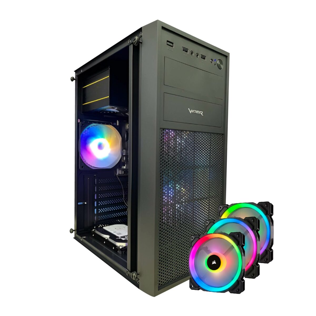 VIPER TB008 GAMING CASING WITH 3 FANS - Image 1