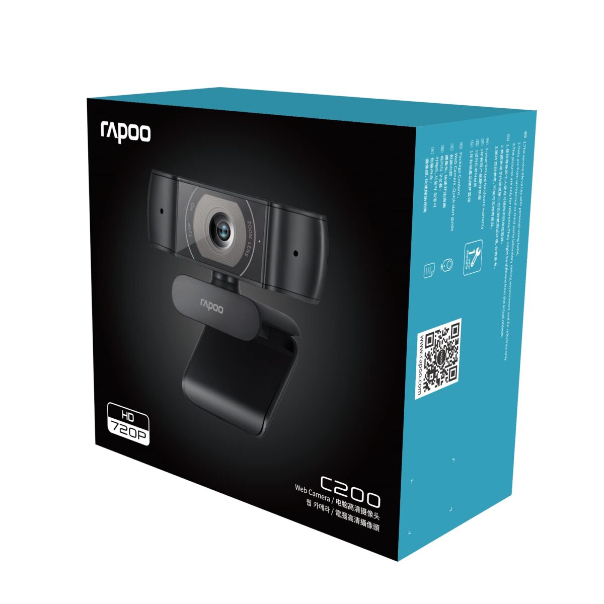RAPOO C200 720P WEBCAM - Image 1